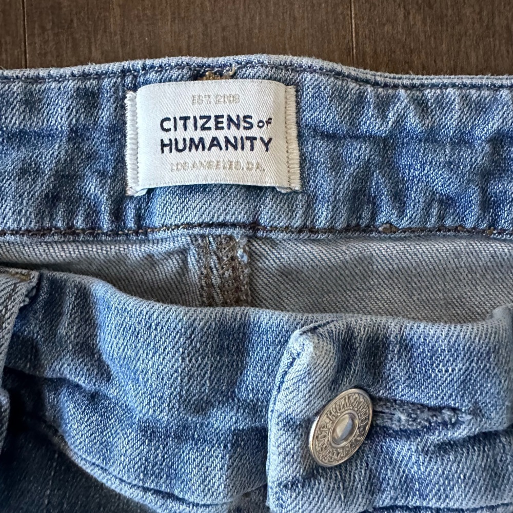 Citizens of Humanity Isola Cropped Bootcut Jeans Stretch Raw‎ Hem 31 - Picture 2 of 9
